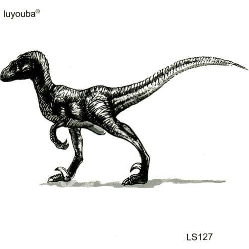 Dinosaur Tyrannosaurus Rex Waterproof Temporary Tattoos Men Harajuku Tatoo Sticker Faux Tatouage Temporaire Femme Kids Tattoo