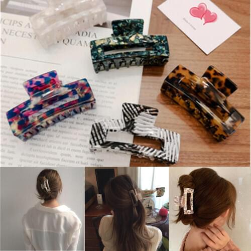 Acetate Sheet Korean Net Red Retro Hair Accessories Girl Grabbing Clip Large Simple Temperament Hair Catch Women Gifts 2020