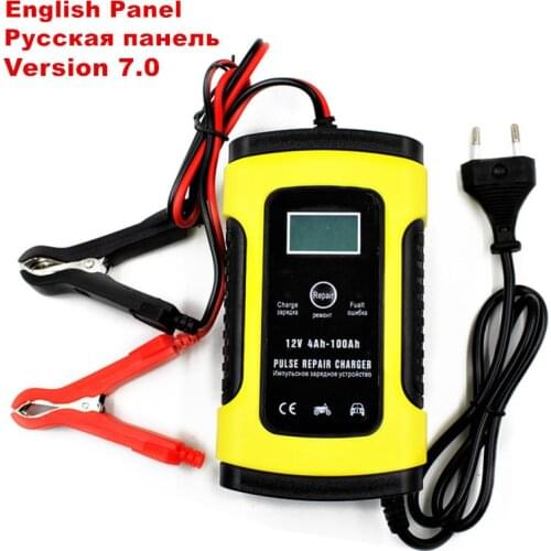 Full Automatic Car Battery Charger 110V to 220V To 12V 6A Intelligent Fast Power Charging Wet Dry Lead Acid Digital LCD Display