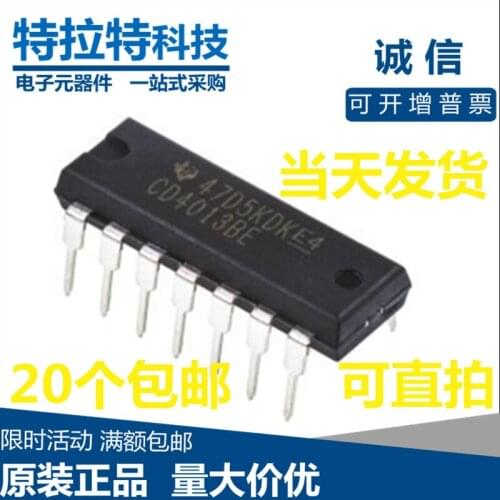 10pcs/lot CD4013BE DIP14 CD4013 DIP new and original IC