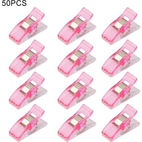 50pcs Household Handmade Crafts Clip Patchwork Sewing Clips Pink High Quality Clover Wonder Plastic Clip