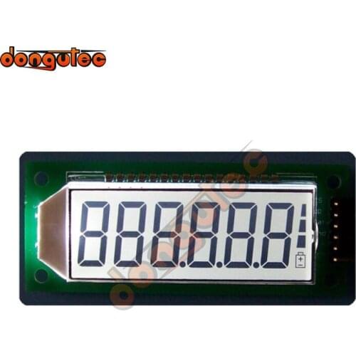 6-Digit "8 8 8.8.8.8" 7 Segment Digital 5V LCD Module Display Screen Panel build-in HT1621 Controller White Backlight