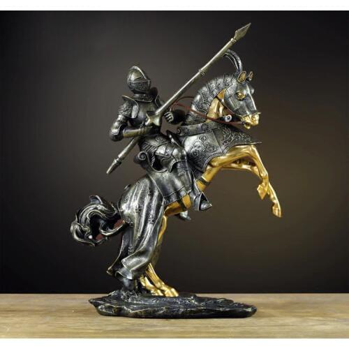 American creative retro Rome warrior ornaments The living room bar armor Knight model Study soft furnishings