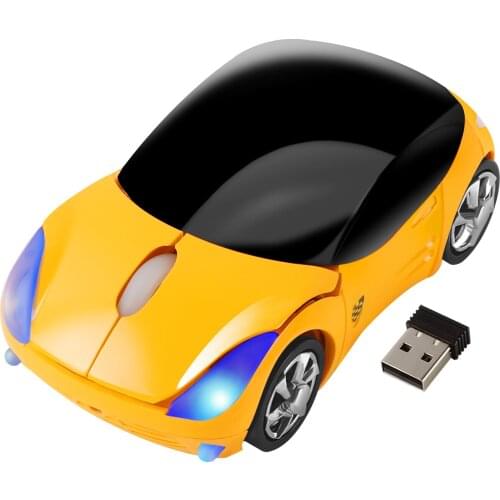2.4Ghz Mini Wireless Mouse Sports Car Shape Optical 1200DPI 3D Cute Gift With USB Receiver Gaming For PC Laptop