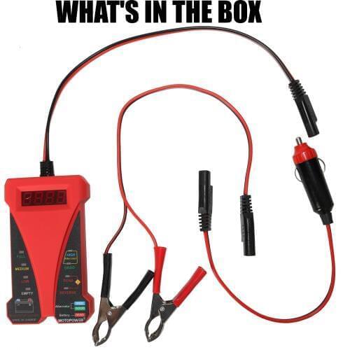 MOTOPOWER 12V Digital Car Battery Tester Voltmeter Charging System Analyzer LCD LED display