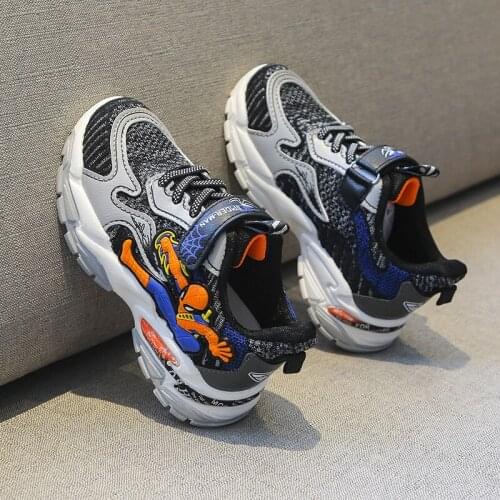 Disney childrens cartoon spiderman non-slip soft sole girls boys casual shoes sports shoes student running shoes