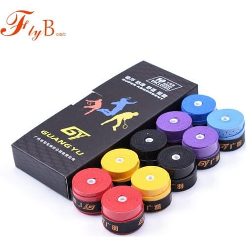10PC/lot Breathable Perforated Tennis Rackets Badminton Racquets Skidproof Grips Thin Fishing Rod Sweat Absorption Band Q1005CMH