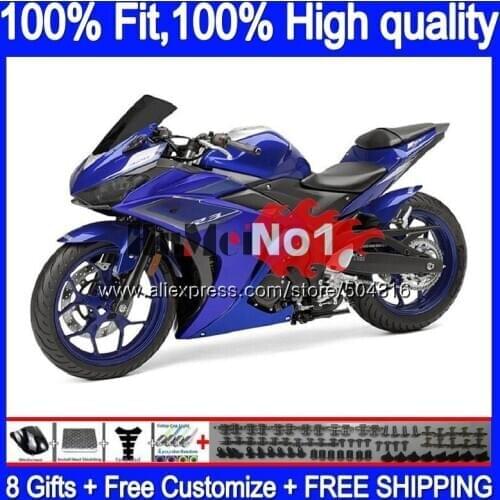 Injection For YAMAHA YZF R3 R25 R3 R 25 YZF-R3 YZFR25 55MC.31 YZF-R25 YZFR3 2014 2015 2016 2017 14 15 16 17 Factory blue Fairing