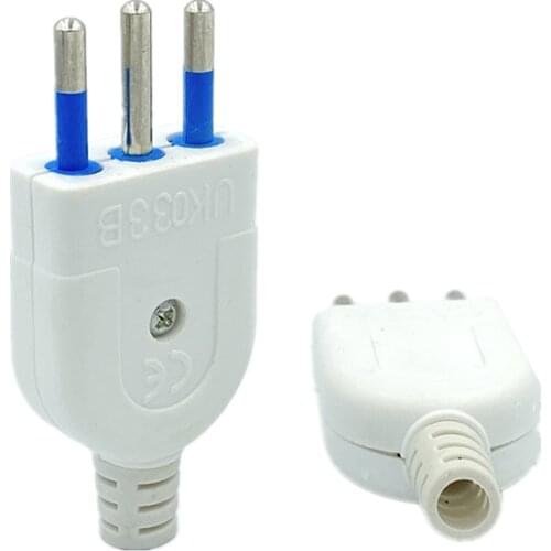 Italy Type L Plug adapter Male Socket Outlet 2500W 10A AC Electrical Power Cord Charger Sockets Outlet