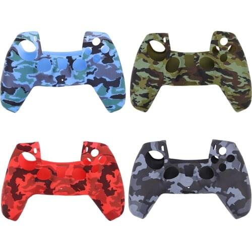 For Sony ps5 Gamepad Skin Camouflage Silicone Rubber Protector Cover for PS 5 PS5 Controller Skin Guard Accessories