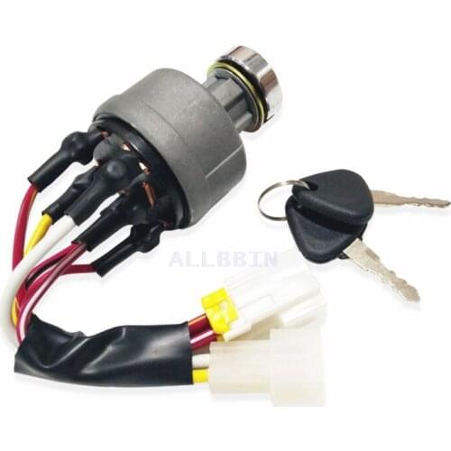 For VOLVO EC55/140/210/240/290/360 Excavator Ignition Switch Start Igniter Electric Door Lock Key Excavator Parts