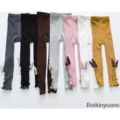 Spring and autumn and winter girls leggings new children warm and comfortable cotton soft lace butterfly stretch pants hot pants