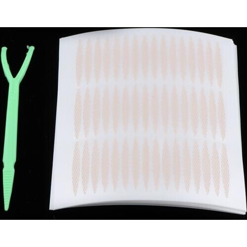 240 Pairs Invisible Fiber Double Eyelid Stickers Eyelid Lifting Strips Olive Shape