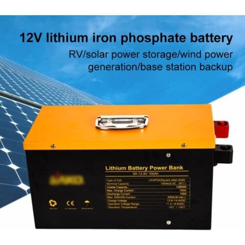 12V 100AH LiFePo4 Lithium Battery Solar System Energy Storage RV Communication Base Station Batteries Pack