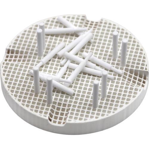 2pcs Dental Ceramic Tray Honeycomb Round Firing Trays with 20 Zirconia Ceramic Pins for Sintering Dental Lab Equipment