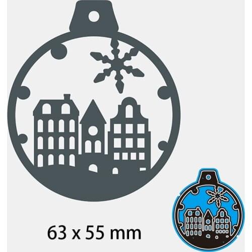 Metal Cutting Dies WINTER CITY new for decoration card DIY Scrapbooking stencil Paper Craft Album template Dies 63*55mm