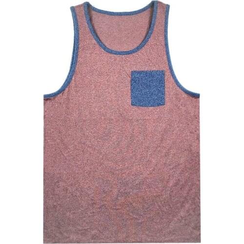 Mens Vine Red Pocket Singlet Tank Top