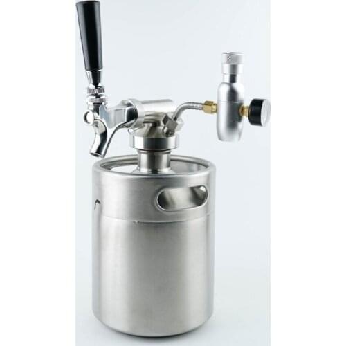 2L/64oz homebrew beer growler tap kits Stainless Steel mini keg Growler w/Tap System