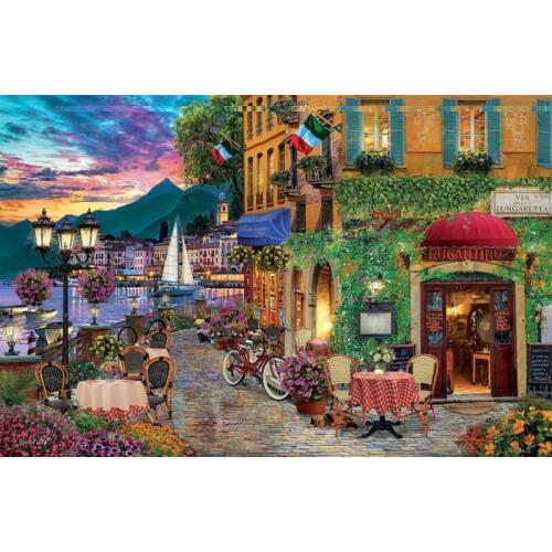 Street view shop scenery For Embroidery Needlework 14CT Counted Unprinted Aida DIY Cross Stitch Kits Handmade Art Wall Decor