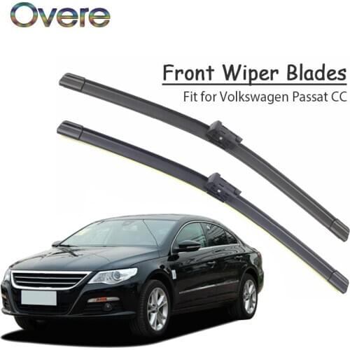 Overe 1Set Car Windshield Rubber Wiper Blade Perfect fit For Volkswagen Passat CC 2008-2011 2012 2013 2014 VW Cleaning Tool