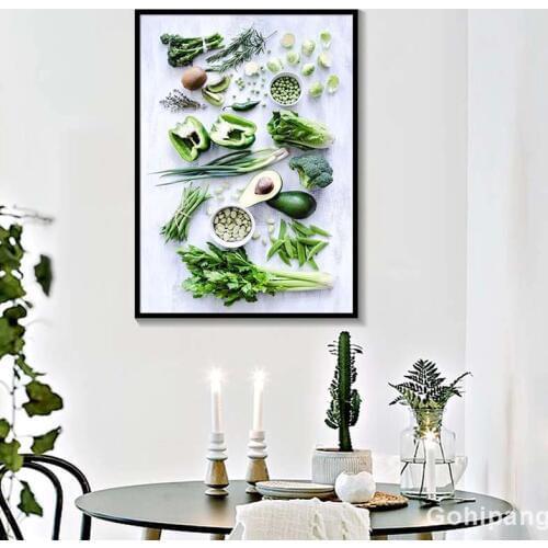 Nordic Minimalist HD Wall Art Vegetable Fruits Home Decor Pictures Healthy Food Canvas Paintings Modular Kitchen Posters Printed