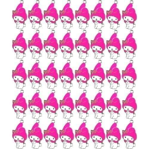 New 100 pcs Melody Cartoon Anim Head Charms Pendants Jewelry Making DIY Christmas Gifts Free Shipping