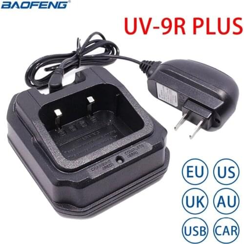 Authent Baofeng UV-9R EU/US/AU/UK/USB/Car Charger cable charger for Baofeng Waterproof Walkie Talkie UV-XR UV-9R Plus BF-9700