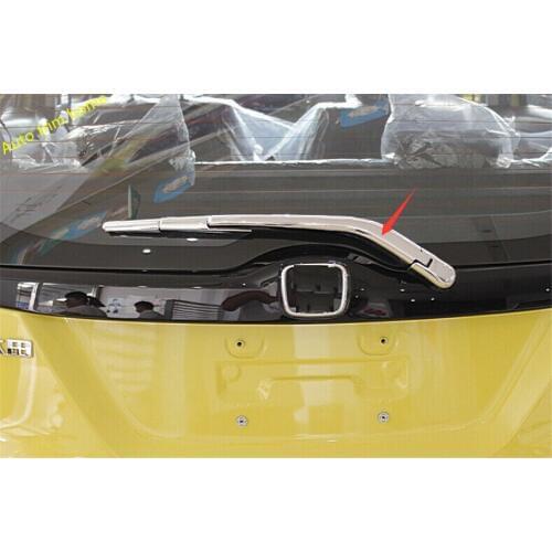 Lapetus Chrome Rear Windshield Window Windscreen Rain Wiper Cover Trim ABS For Honda FIT JAZZ 2014 2015 2016 Auto Accessories