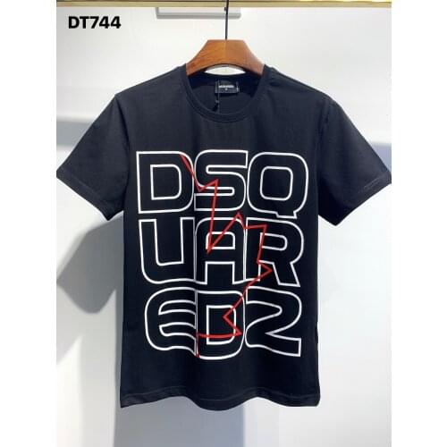 DSQUARED2 casual mens and womens T-shirts letter printed pure color simple short-sleeved tops for men streetwear