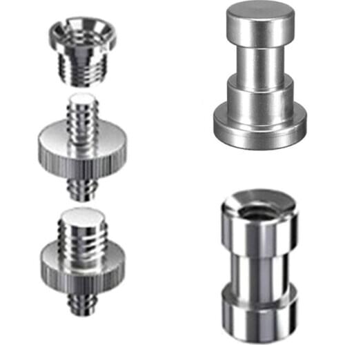 1Set 1/4 3/8" Male Female Metal Screw Kits Tripod Monopod Screw Mount Convert Adapter Flash Light Stand Photography Kit