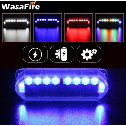 Solar Power Bicycle Tail Light Super Bright LED Taillight Waterproof MTB Rear Light 3 Modes Cycling Night Safety Warning Lamp