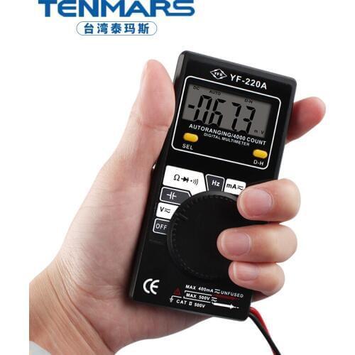 Taiwan Tai Masi card multimeter digital high-precision automatic ultra-thin pocket portable small universal table
