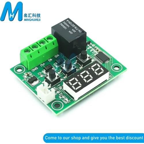 XH W1209 -50-100C DC 12V Digital Temperature Controllear Thermostat Temperature Control Thermostat Switch Plate W1209 Case