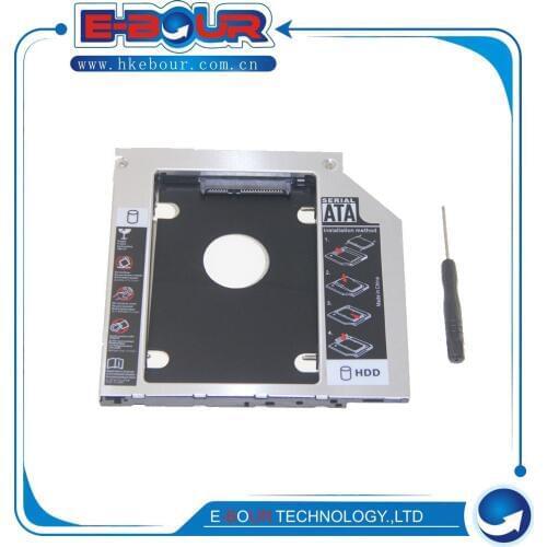 10pcs/lot 9.5MM SATA Universal Slim SATA to SATA Hard Drive HDD Caddy Bay Adapter for HP 2530p 2560pCD DVD Optical Drive Bay