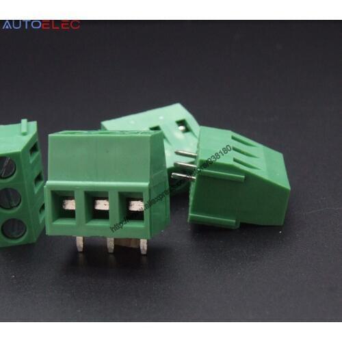 PCB Screw Terminal Block Connector, pitch:5.0MM/0.2inch, Green, 5mm, 3Pins instead of Phoenix NO MKDSN 2,5/ 3 - 1890976
