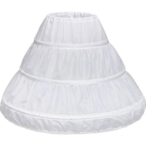 Princess Skirt Petticoat Girls Wedding Dress Hoop Skirts Accessories Drawstring Adjustable Waist Lining
