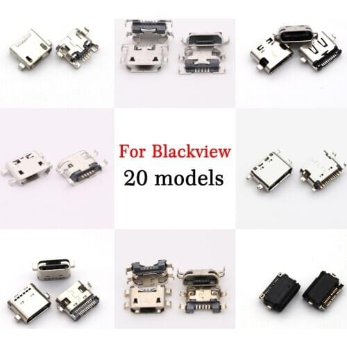2PCS Micro USB Connector Charger Type C Charging Port Socket For Blackview BV5500 BV5800 BV6000 BV6100 BV6800 BV7000 Pro