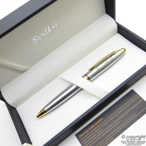Scrikss 88 Gold Chrome Ballpoint Pen | Scrikss Pen | İsme Special Pen | Gift Pen