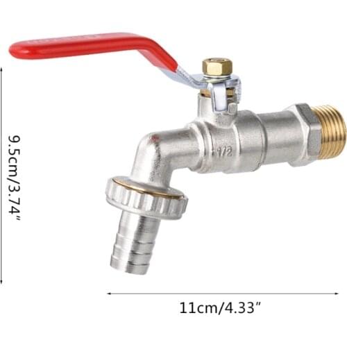 1/2'' or 3/4'' Brass Single Cold Washing Machine Water Tap Water Flow Control Faucet Water Tank Pipe Connector