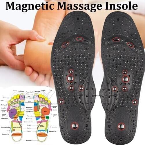 1 Pairs Magnetic Therapy Massage Insoles for feet Unisex Weight Loss Promote Blood Circulation Foot Magnet Health Care Shoe Pads