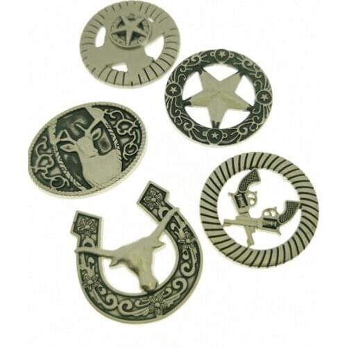 10 Pieces Retrometal Labels U-Shaped Cow Trademark Luggage Leather Hardware Accessories Wholesale Zinc Alloy Tags