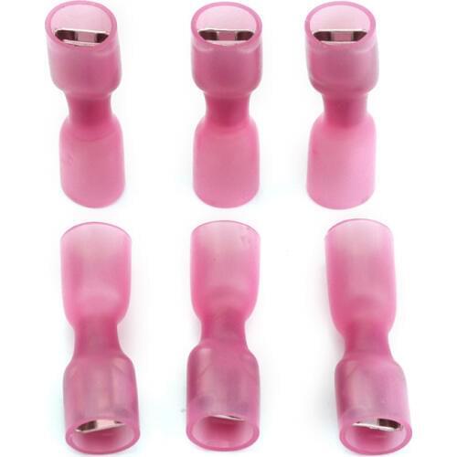 10PCS Waterproof Insulated Red Heat Shrink Female Spade Crimping Terminals Seal Butt Cable Wire Connector Terminal Kit