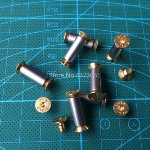 2 Pieces Brass Plum Screw for Diy Knife Making Material Knife Handle Screw 20 Size for Straight Folding Knife