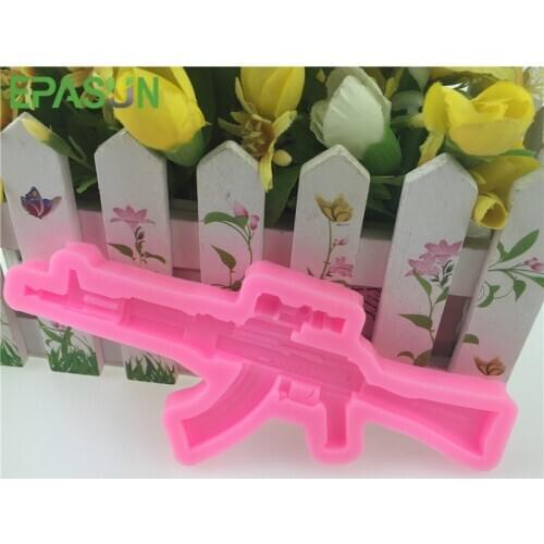 3D Silicone Mold Soap Fondant Form Gun Shape DIY Making Handmade Moule Savon Mould Cake Chocolate Sugarcraft Decorating Tools