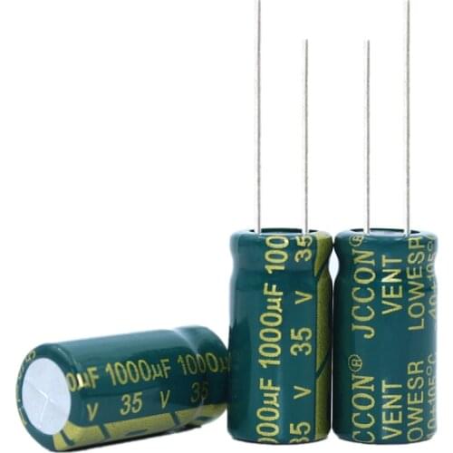 50PCS 100% New&Original In Stock 35v1000uf 1000 uf 35 v high-frequency capacitive LCD 10 x20 motherboard power capacitor