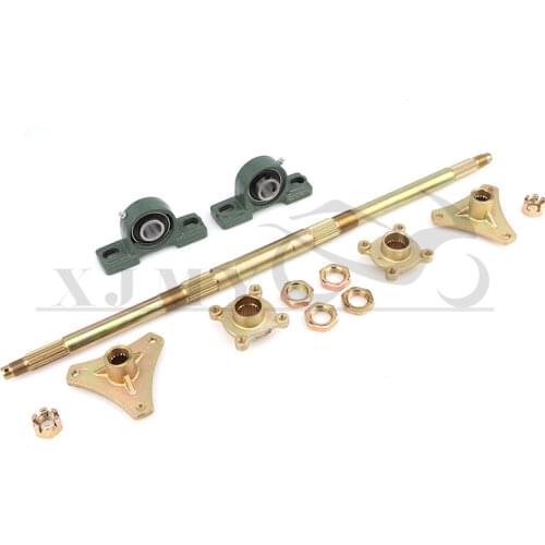 610mm rear axle assembly 160mm brake disc UCP204 bearing M7*3 wheel hub, suitable for DIY electric ATV off-road vehicle parts