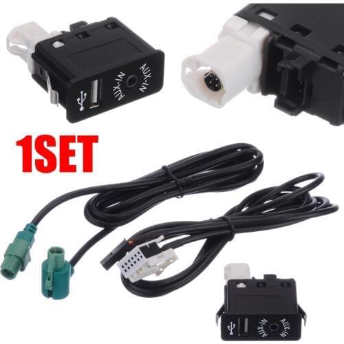 For BMW E60 E61 E63 E64 E87 E90 E70 F25 Car Audio Cable AUX-in USB Socket Switch Cable Harness Wire