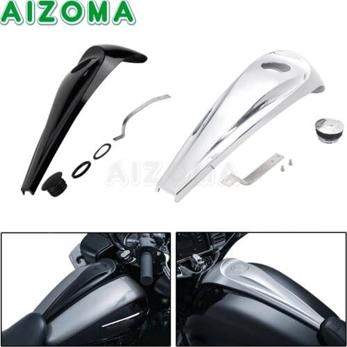 For Harley Chrome/Black Dash Fuel Console & Fuel Oil Gas Tank Cover Touring Road Street Electra Glide Road King 2008-2020 2019