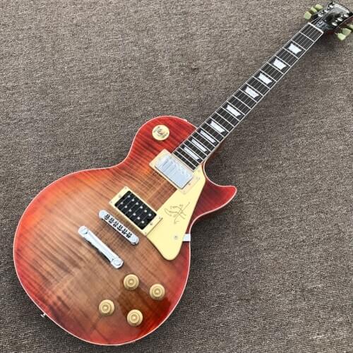Delivery, 22 grade silk electric guitar, rosewood fingerboard, tiger maple top electric guitar , high quality electric guitar
