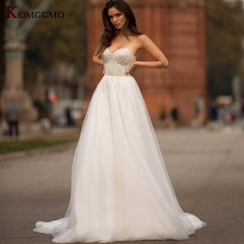KOMGGMO Sleeveless Wedding Dresses